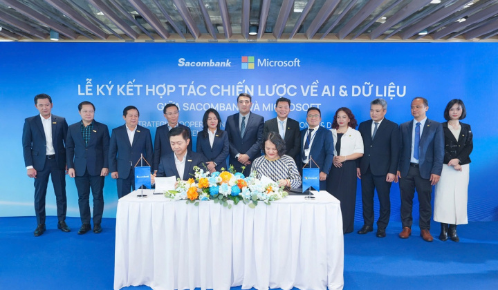 Sacombank và Microsoft Việt Nam hợp tác chiến lược về AI và dữ liệu