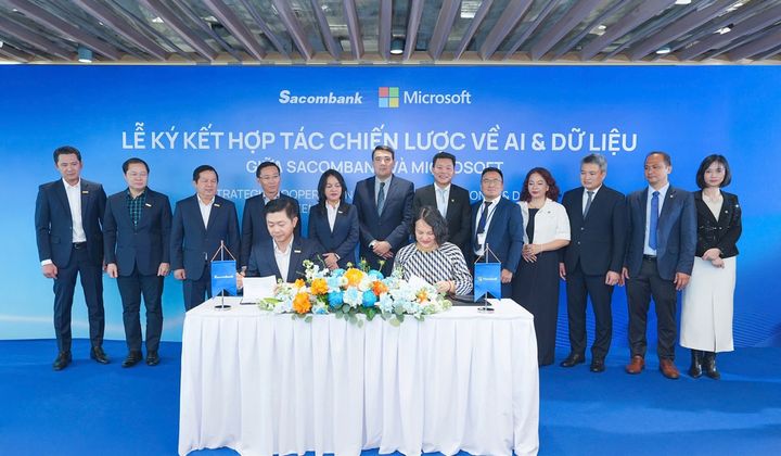 Sacombank và Microsoft Việt Nam hợp tác chiến lược về AI và dữ liệu