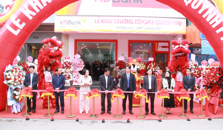 Thái Bình: Khai trương phòng giao dịch HDBank Quỳnh Phụ