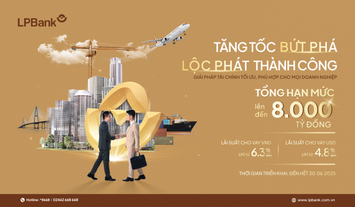 LPBank tung gói 8.000 tỷ đồng cho doanh nghiệp vay ưu đãi
