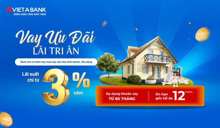 VietABank dành 500 tỷ đồng cho khách hàng cá nhân vay ưu đãi lãi suất từ 3%/năm
