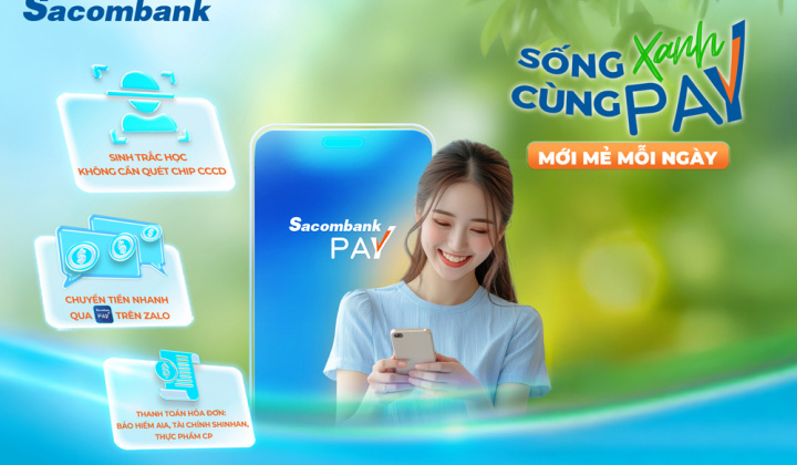 Sacombank nâng cấp Sacombank Pay lên phiên bản mới 2.4.4