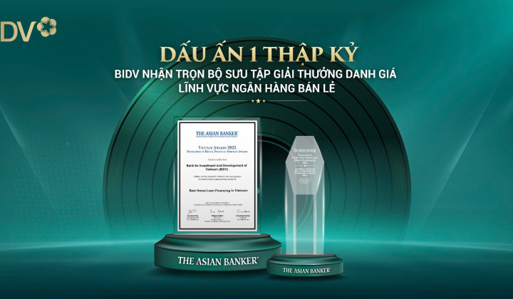Khẳng định vị thế dẫn đầu, BIDV nhận trọn bộ giải thưởng danh giá từ The Asian Banker