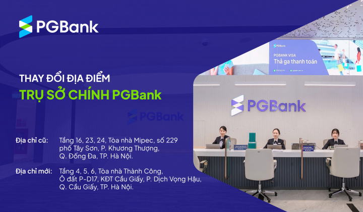 PGBank thay đổi địa điểm đặt trụ sở chính