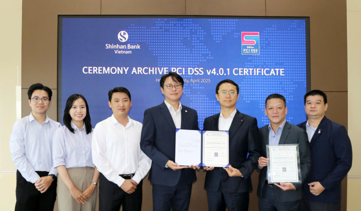 Shinhan Bank VietNam achieves the PCI-DSS certificate version 4.0.1