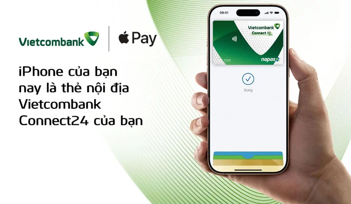 Vietcombank mở rộng dịch vụ Apple Pay cho chủ thẻ Connect24