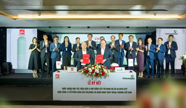 Vietcombank hợp tác toàn diện với Xuân Cầu Holdings và cấp tín dụng 22.000 tỷ đồng cho dự án Alluvia City