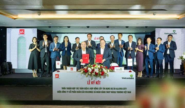 Vietcombank hợp tác toàn diện với Xuân Cầu Holdings và cấp tín dụng 22.000 tỷ đồng cho dự án Alluvia City