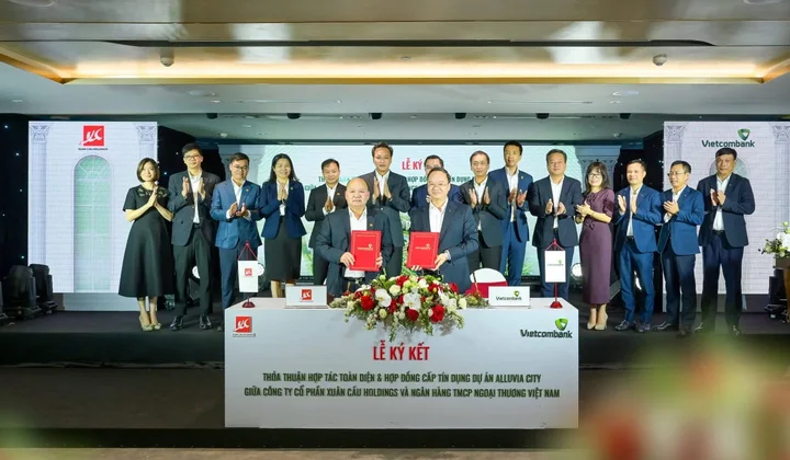 Vietcombank hợp tác toàn diện với Xuân Cầu Holdings và cấp tín dụng 22.000 tỷ đồng cho dự án Alluvia City