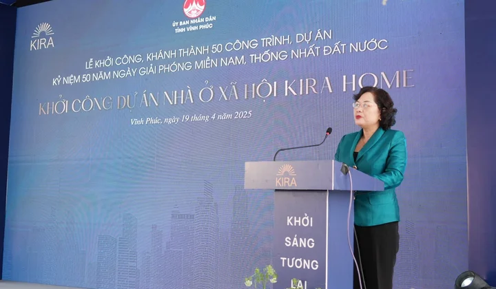 Thống đốc Nguyễn Thị Hồng dự Lễ khởi công dự án nhà ở xã hội Kira Home, tỉnh Vĩnh Phúc