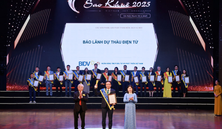 BIDV ghi dấu ấn với 7 sản phẩm, giải pháp nhận giải thưởng Sao Khuê 2025