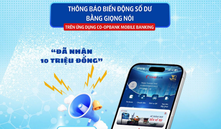 Voice OTT: Thông báo biến động số dư trên Co-opBank Mobile Banking