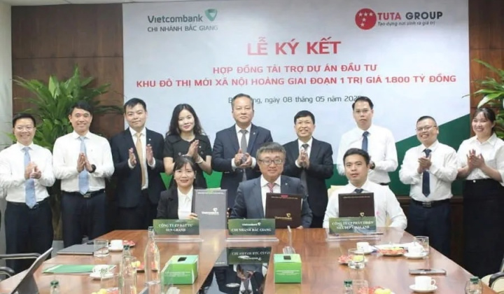 Vietcombank Bắc Giang tài trợ dự án Khu đô thị mới Nội Hoàng giai đoạn 1