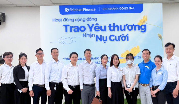 Shinhan Finance viết tiếp hành trình “Trao yêu thương – nhận nụ cười” tại Công ty TNHH Bình Tiên Biên Hòa, Đồng Nai