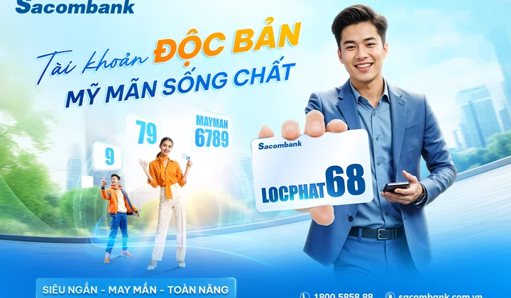 Định danh phong cách cùng tài khoản siêu đẹp của Sacombank