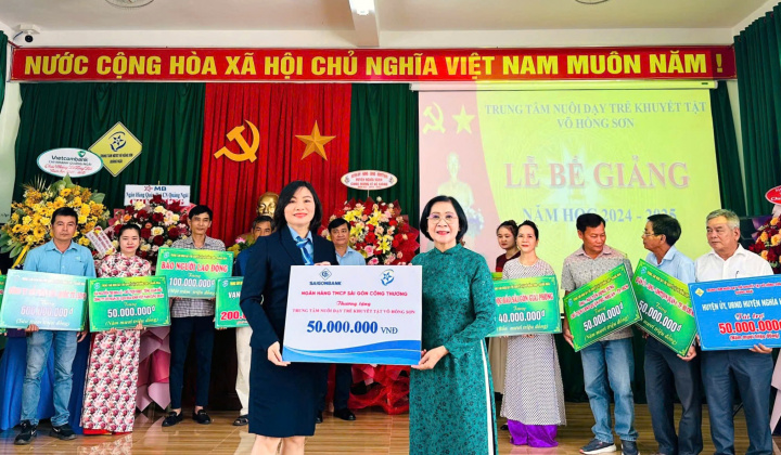 SaiGonBank sẻ chia cùng Trung tâm trẻ khuyết tật Võ Hồng Sơn