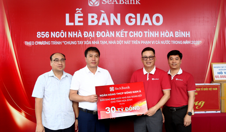 SeABank bàn giao 856 căn nhà đại đoàn kết tại tỉnh Hòa Bình