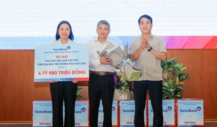 VietinBank trao tặng 83 căn nhà cho hộ nghèo tại Khánh Hòa, trị giá gần 5 tỷ đồng