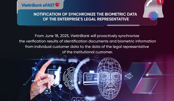 Notification of synchronize the biometric data