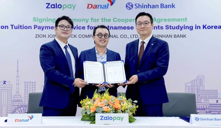 Zalopay hợp tác Danal và Shinhan Bank ra mắt dịch vụ thanh toán học phí quốc tế