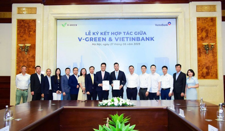 VietinBank và V-Green ký kết hợp tác, đồng hành phát triển hạ tầng trạm sạc ô tô điện Vinfast