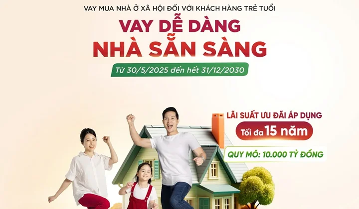 Agribank tung gói tín dụng ưu đãi 10.000 tỷ đồng tiếp sức người trẻ an cư lạc nghiệp