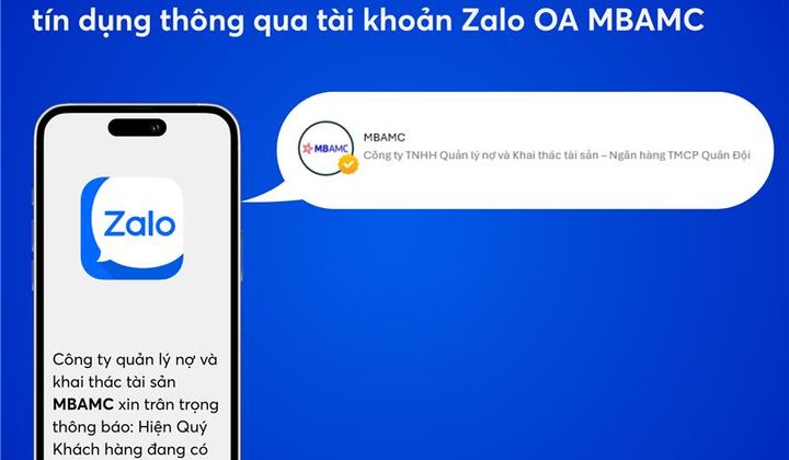 MB ra mắt tính năng nhắc lịch tín dụng qua Zalo OA