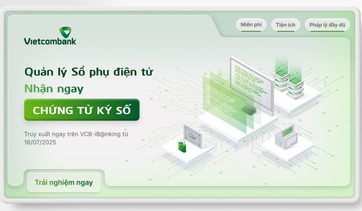 Vietcombank số hóa sổ phụ - Bước tiến mới cho tài chính doanh nghiệp
