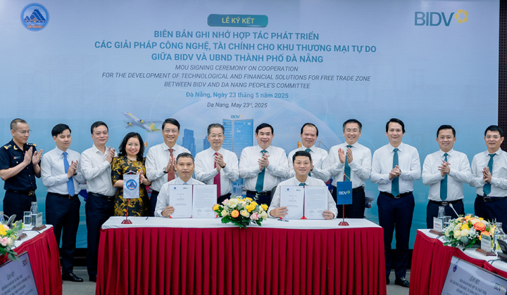 Đà Nẵng và Ngân hàng BIDV ký kết ghi nhớ hợp tác phát triển giải pháp công nghệ tài chính cho Khu thương mại tự do Đà Nẵng