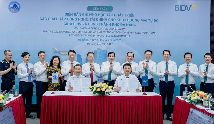 Đà Nẵng và Ngân hàng BIDV ký kết ghi nhớ hợp tác phát triển giải pháp công nghệ tài chính cho Khu thương mại tự do Đà Nẵng