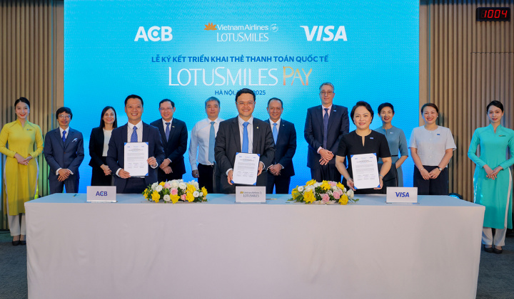 ACB hợp tác Vietnam Airlines, Visa ra mắt thẻ hội viên Lotusmiles Pay