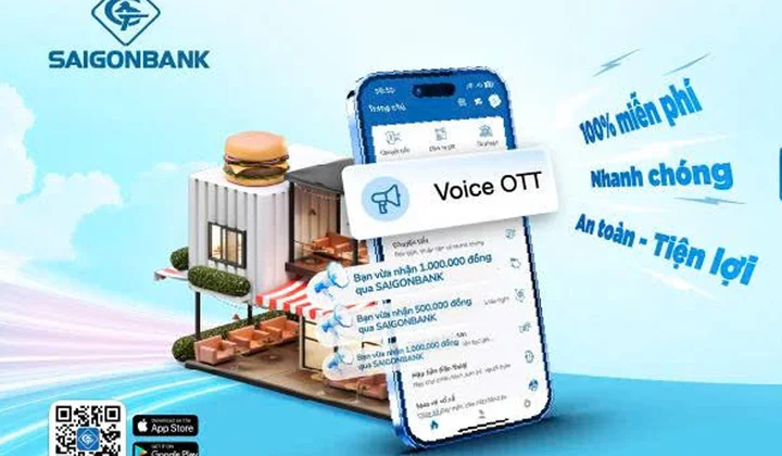 SaiGonBank tích hợp “Voice OTT” trên ứng dụng Smart Banking
