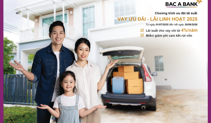 Bac A Bank ưu đãi vay vốn với lãi suất chỉ từ 4,0%/năm