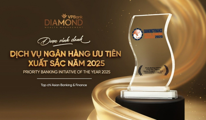 Năm thứ hai liên tiếp, VPBank nhận giải thưởng “Dịch vụ ngân hàng ưu tiên xuất sắc nhất Việt Nam”