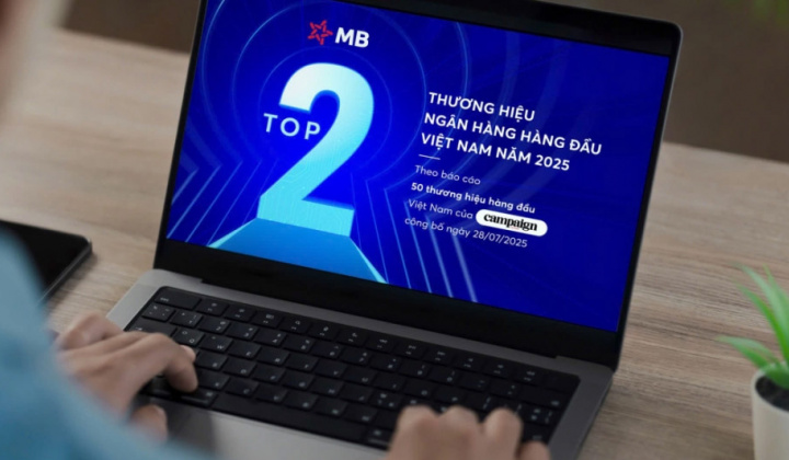 MB giữ vị trí top 2 thương hiệu ngân hàng Việt