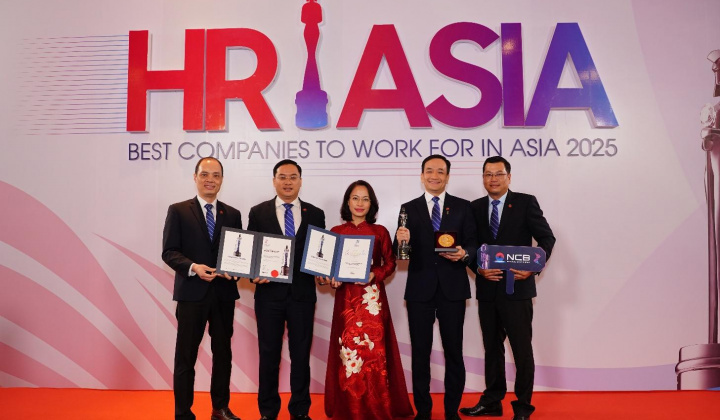 Ngân hàng NCB nhận cú đúp giải thưởng của HR Asia Awards 2025