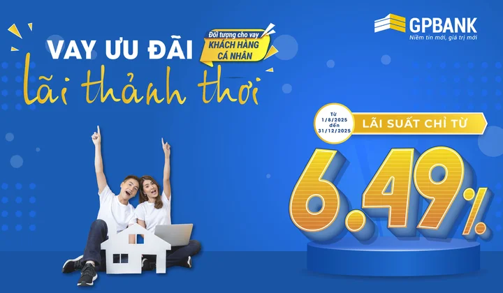 GPBank triển khai gói vay ưu đãi “Lãi Thảnh Thơi”