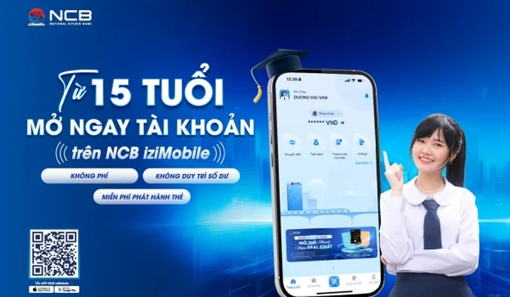NCB ra mắt mở thẻ tín dụng siêu tốc trên iZiMobile, hoàn tiền 300.000 đồng