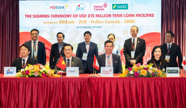 HDBank ký kết khoản vay hợp vốn 215 triệu USD với ba định chế tài chính hàng đầu quốc tế
