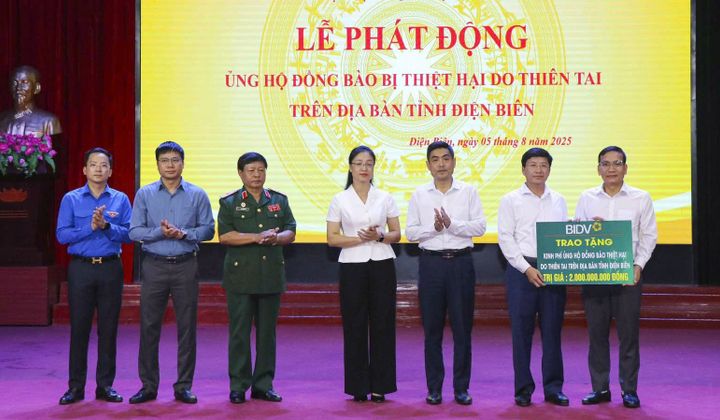 BIDV chung tay hỗ trợ Điện Biên 2 tỷ đồng khắc phục thiên tai