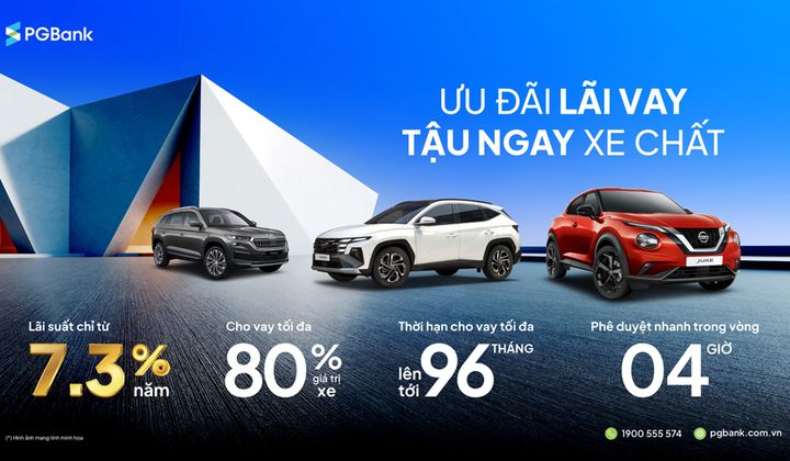PGBank triển khai gói vay mua ô tô lãi suất ưu đãi, thủ tục nhanh gọn