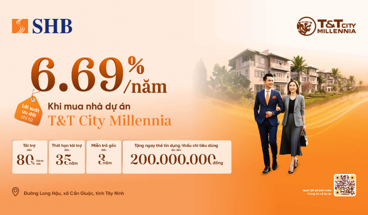 Hiện thực hóa giấc mơ an cư tại T&T Millennia City cùng SHB