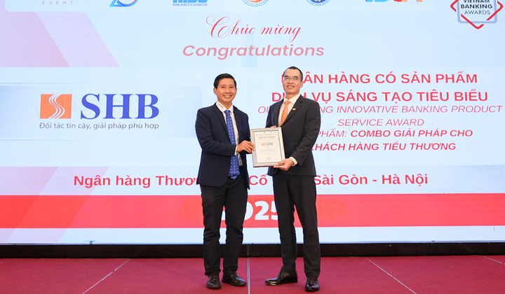 SHB được vinh danh là 'Ngân hàng có sản phẩm dịch vụ sáng tạo tiêu biểu' năm 2025