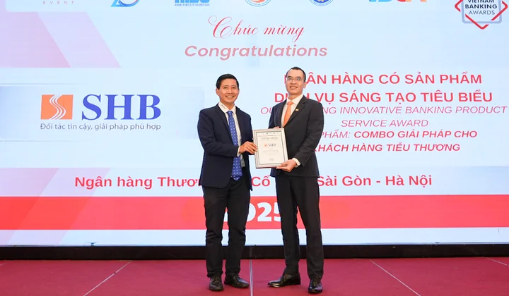 SHB được vinh danh là 'Ngân hàng có sản phẩm dịch vụ sáng tạo tiêu biểu' năm 2025