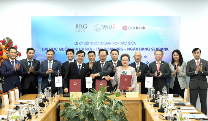 Tập đoàn BRG và Ngân hàng SeABank ký thỏa thuận hợp tác phát triển khoa học công nghệ với Đại học Quốc gia Hà Nội