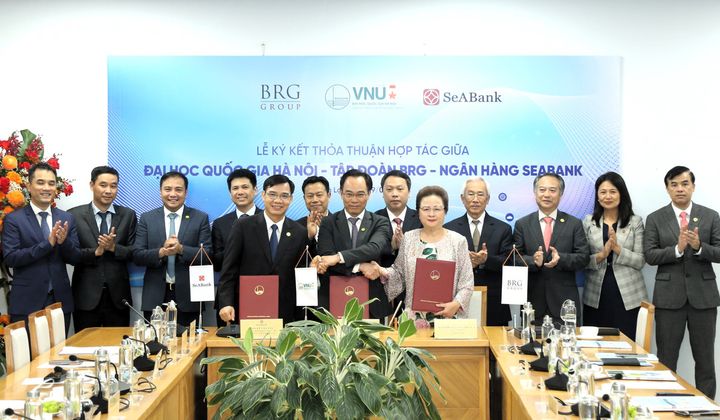 Tập đoàn BRG và Ngân hàng SeABank ký thỏa thuận hợp tác phát triển khoa học công nghệ với Đại học Quốc gia Hà Nội