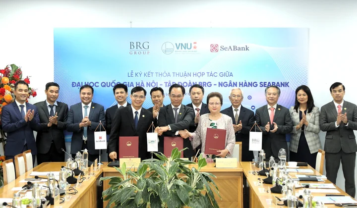 Tập đoàn BRG và Ngân hàng SeABank ký thỏa thuận hợp tác phát triển khoa học công nghệ với Đại học Quốc gia Hà Nội
