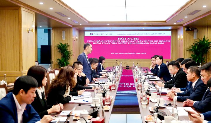 Hội nghị công bố quyết định khảo sát, xây dựng kế hoạch Kiểm toán Nhà nước tại Agribank năm 2026
