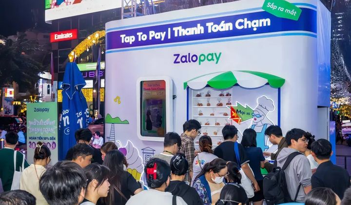 Tính năng Thanh Toán Chạm lần đầu được Zalopay giới thiệu tại New Year Fes