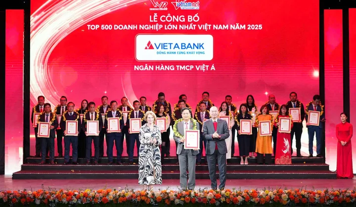 VietABank 10 năm liên tiếp vào Top 500 doanh nghiệp lớn nhất Việt Nam